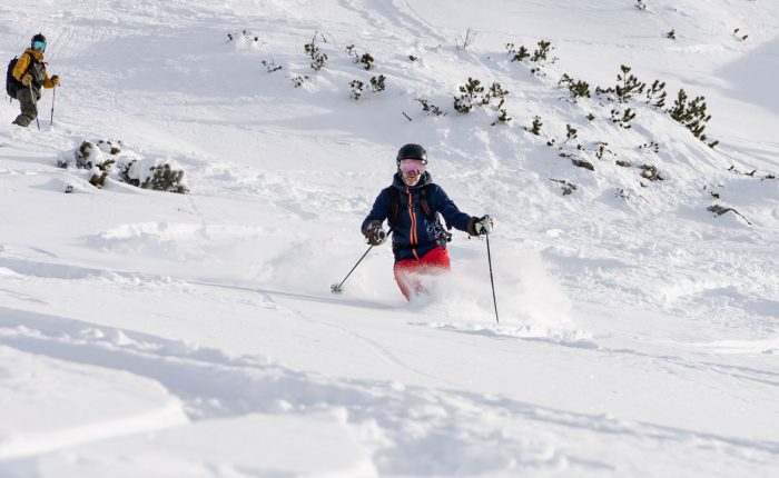 powder skiing Meribel