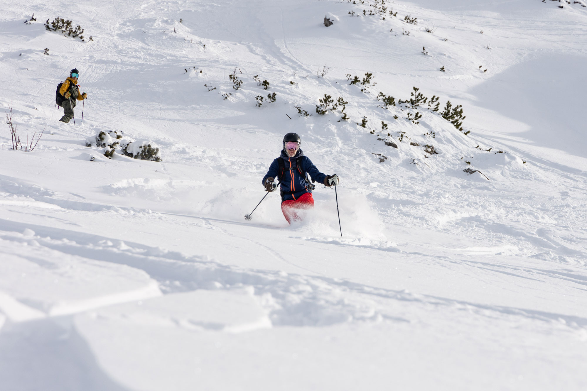off-piste skier