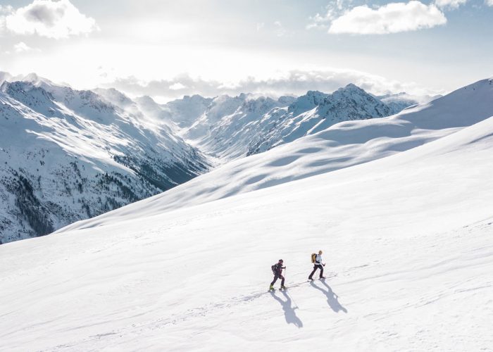 two ski tourers