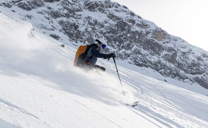 off-piste skier