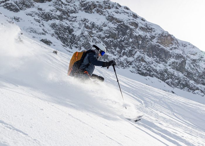 off-piste skier