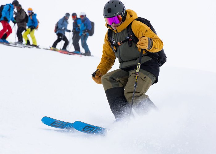ski skills demonstrated