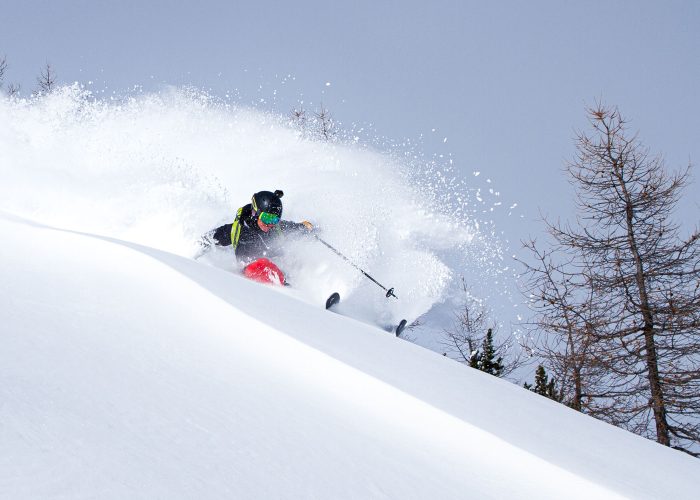 powder skiing