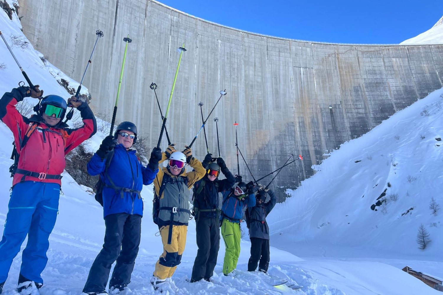 backcountry skiing in Grimentz
