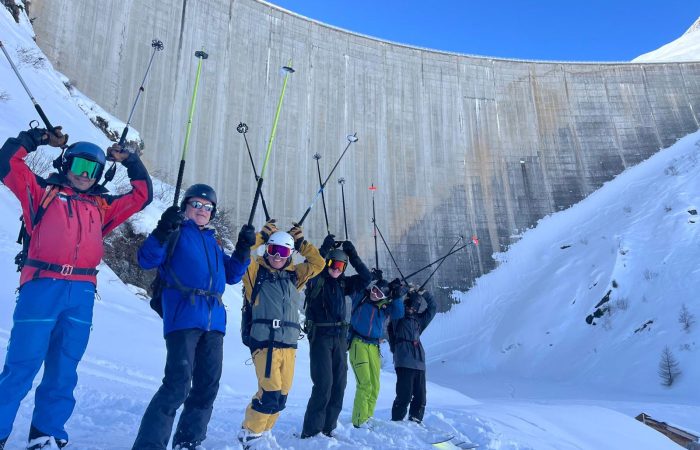 backcountry skiing in Grimentz