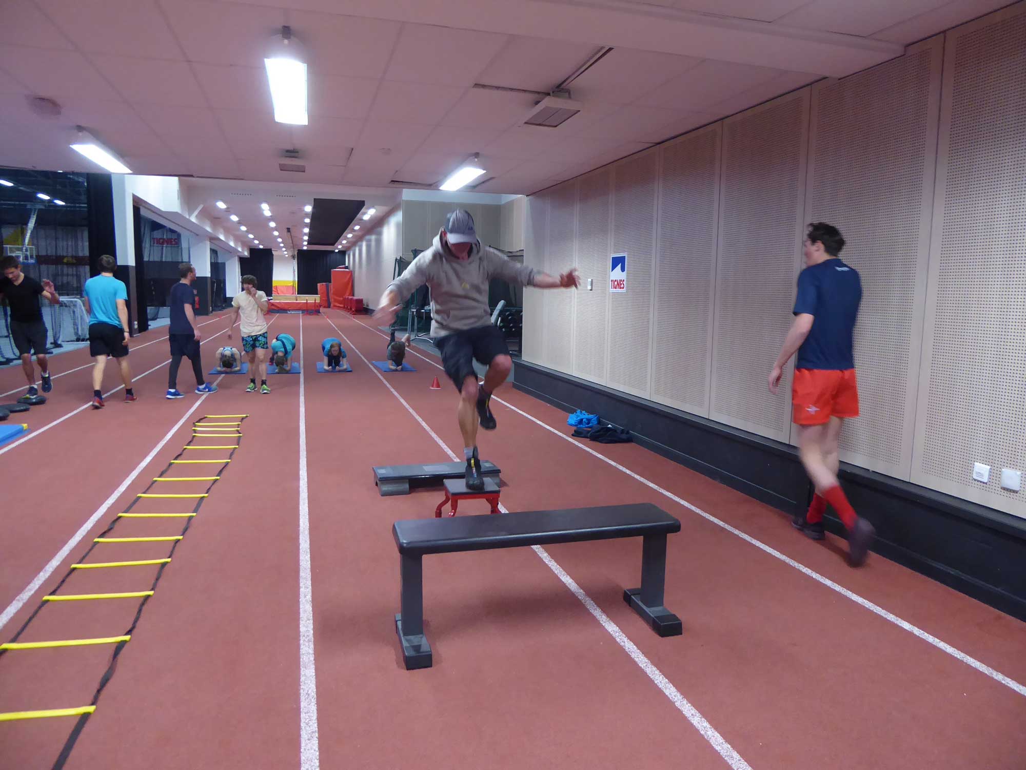 people doing ski fitness
